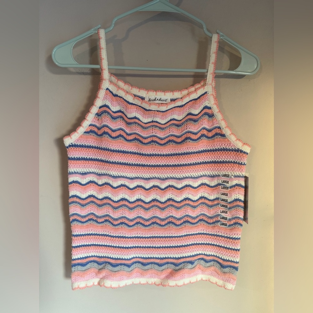 Derek Heart‎ Multicolor Knit Top jr size 14 NWT